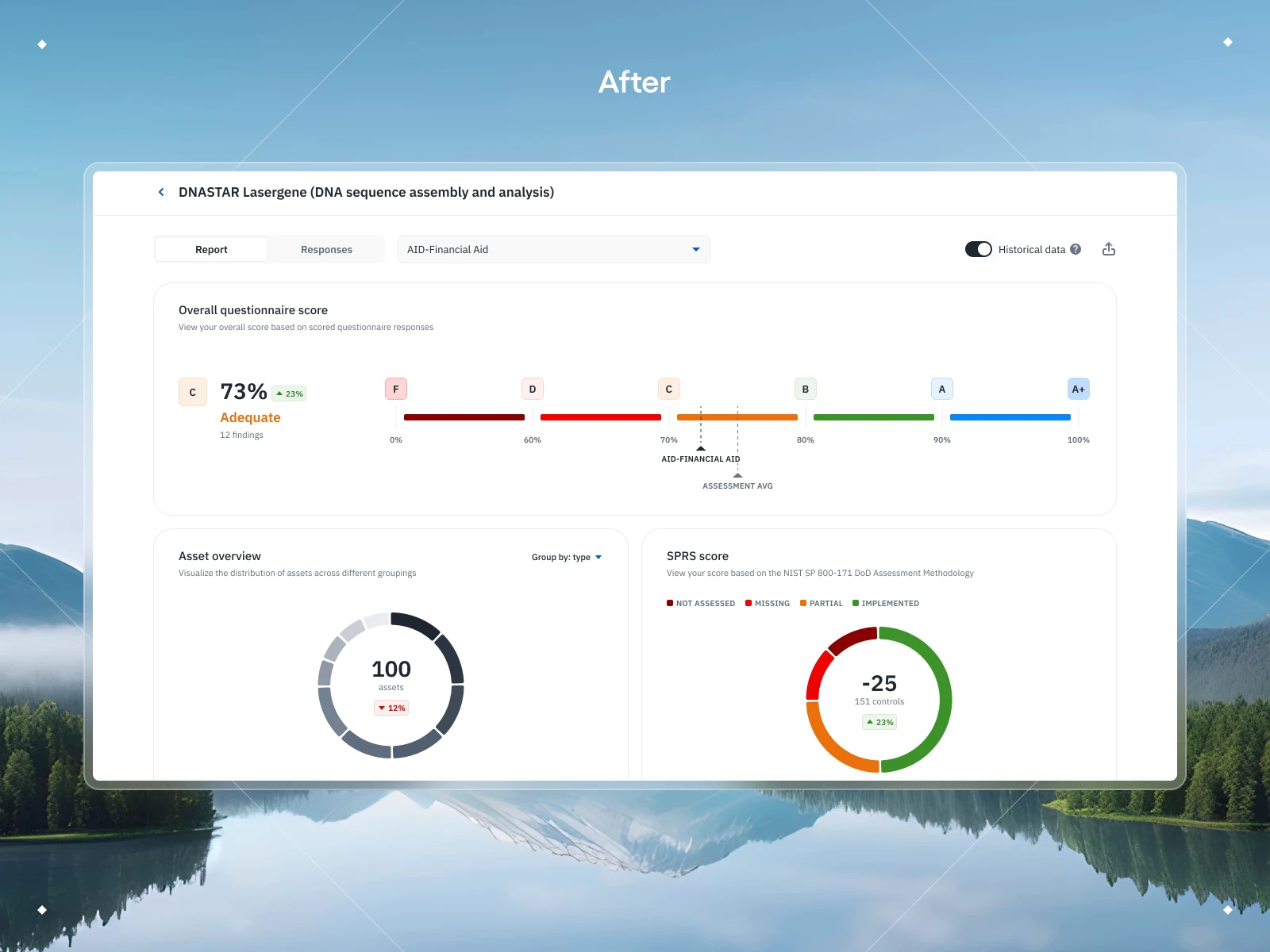 Web application interface illustrating product design and architecture.